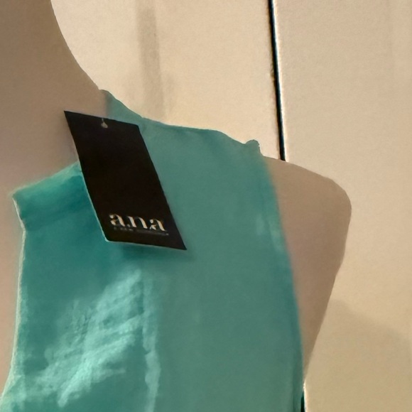 NWT Ana Blouse Teal Short Sleeve Tank - Picture 6 of 8